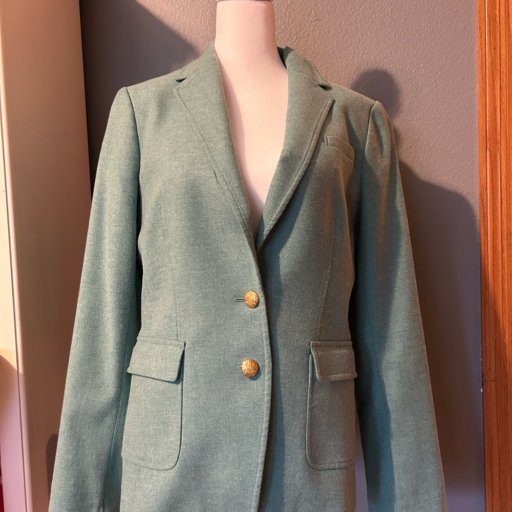 Banana Republic Mint Blazer with Gold Accents